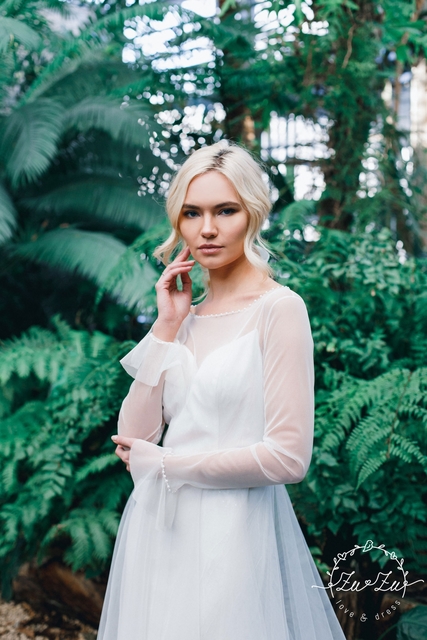 Свадебное платье Манон. Силуэт А-силуэт. Цвет Белый / Молочный. Вид 3