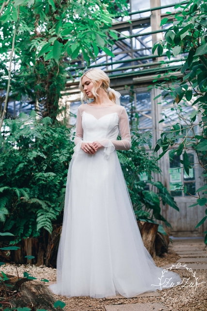 Свадебное платье Манон. Силуэт А-силуэт. Цвет Белый / Молочный. Вид 4