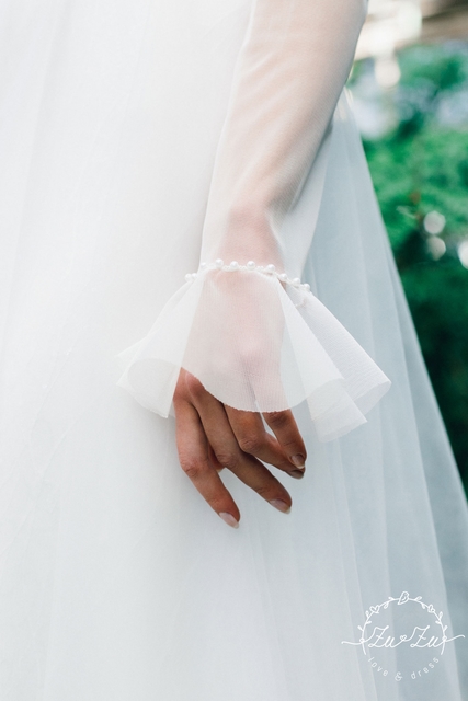 Свадебное платье Манон. Силуэт А-силуэт. Цвет Белый / Молочный. Вид 6