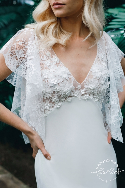 Свадебное платье Мерсье. Силуэт Прямое. Цвет Белый / Молочный. Вид 7