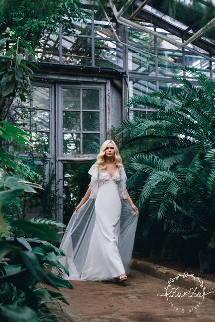 Свадебное платье Мерсье. Силуэт Прямое. Цвет Белый / Молочный. Вид 9