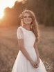 Свадебное платье Роземон. Силуэт А-силуэт. Цвет Белый / Молочный. Вид 3