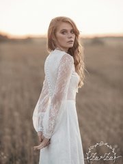 Свадебное платье Эстэла. Силуэт Прямое. Цвет Белый / Молочный. Вид 2