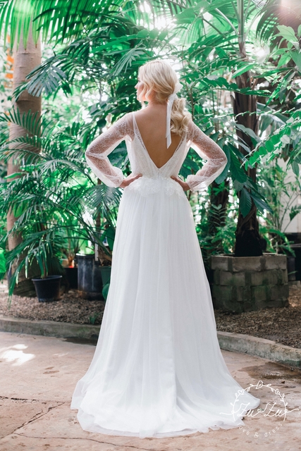 Свадебное платье Дебби. Силуэт Прямое. Цвет Белый / Молочный. Вид 2