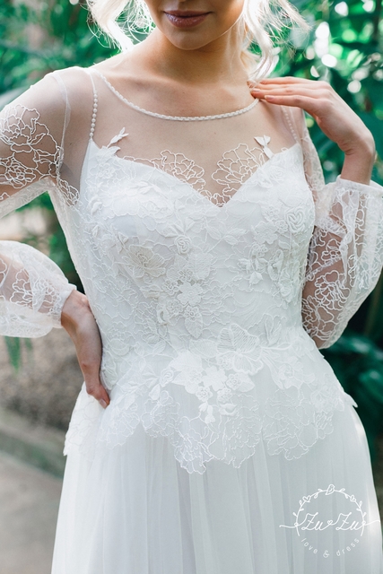 Свадебное платье Дебби. Силуэт Прямое. Цвет Белый / Молочный. Вид 6