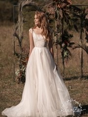 Свадебное платье Джун. Силуэт А-силуэт. Цвет Белый / Молочный, Айвори / Капучино. Вид 1