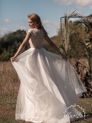 Свадебное платье Джун. Силуэт А-силуэт. Цвет Белый / Молочный, Айвори / Капучино. Вид 2