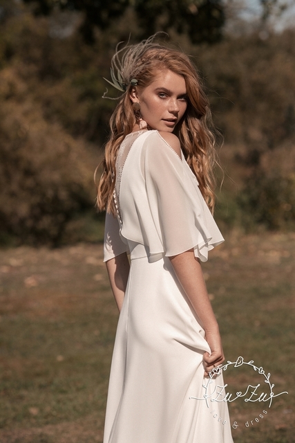 Свадебное платье Ирис. Силуэт Прямое. Цвет Белый / Молочный. Вид 2