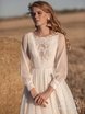 Свадебное платье Ноэми. Силуэт А-силуэт. Цвет Белый / Молочный. Вид 5