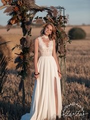 Свадебное платье Одиль. Силуэт А-силуэт. Цвет Белый / Молочный. Вид 1