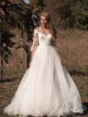 Свадебное платье Шелли. Силуэт А-силуэт. Цвет Белый / Молочный. Вид 1