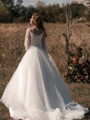 Свадебное платье Шелли. Силуэт А-силуэт. Цвет Белый / Молочный. Вид 2