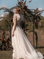 Свадебное платье Элли. Силуэт А-силуэт. Цвет Белый / Молочный, Айвори / Капучино. Вид 2