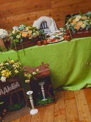 Президиум / Стол молодоженов в Рустик, Эко от Студия декора и флористики Secret Garden Decor 1