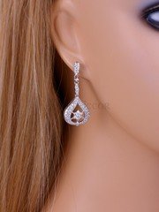 Серьги с цирконами «Искра» из filter_material_decorating от  1