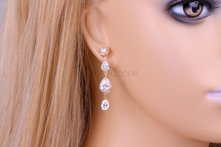 Серьги «Bride» gold из filter_material_decorating от 1