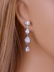 Серьги «Bride» silver из filter_material_decorating от  1