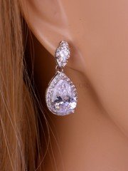 Серьги «Капелька» silver из filter_material_decorating от  1