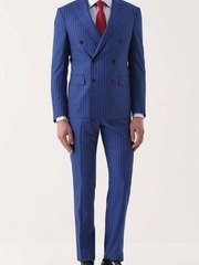 Двойка Свадебный костюм в полоску TESORO от Прокат мужских костюмов BLACKTUX 1