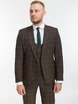 Тройка Свадебный костюм тройка в золотую клетку VEST от Прокат мужских костюмов BLACKTUX 1