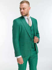 Тройка Свадебный костюм тройка зеленого цвета от Прокат мужских костюмов BLACKTUX 2