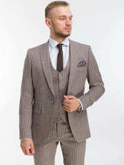 Тройка Свадебный костюм тройка CAPPUCCINO от Прокат мужских костюмов BLACKTUX 1