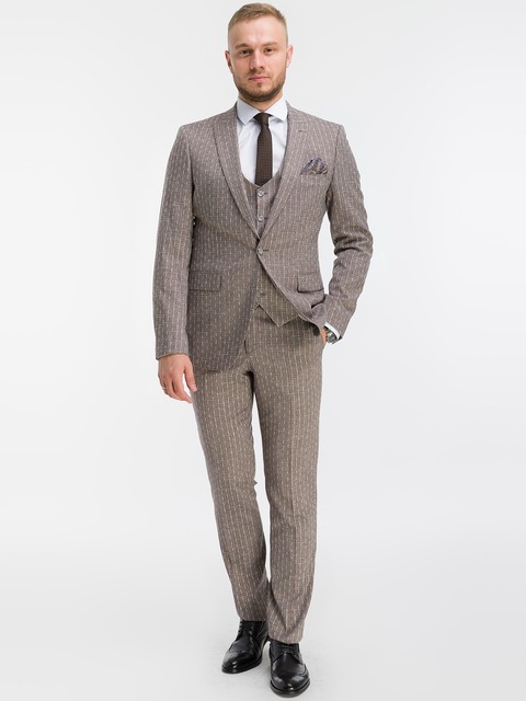 Тройка Свадебный костюм тройка CAPPUCCINO от Прокат мужских костюмов BLACKTUX 2