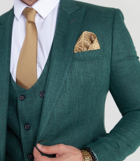 Тройка Свадебный костюм-тройка GREEN SUIT от Прокат мужских костюмов BLACKTUX 2