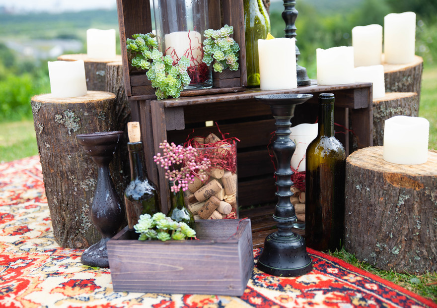 Бохо, Весенняя / Летняя, Рустик, Эко в Выездная регистрация, Природа, Ресторан / Банкетный зал от DEKOРАТОРИЯ 8