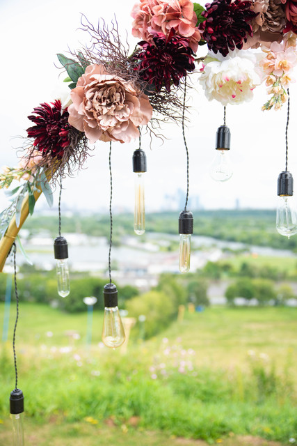 Бохо, Весенняя / Летняя, Рустик, Эко в Выездная регистрация, Природа, Ресторан / Банкетный зал от DEKOРАТОРИЯ 9