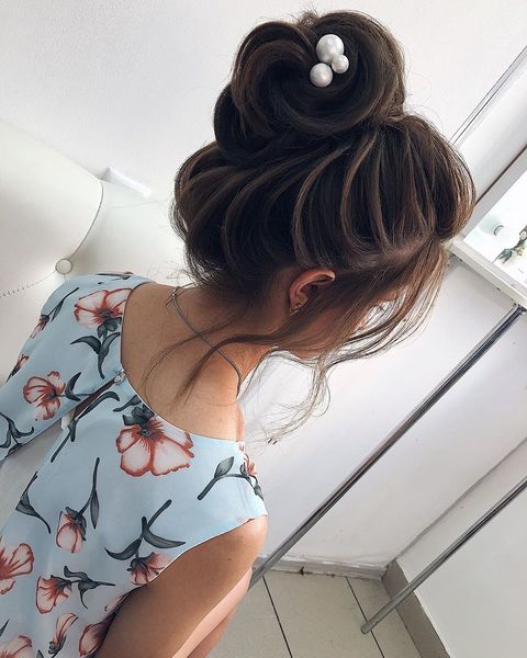 Высокие / Собранные, Пучок от Свадебный стилист и визажист Ольга Фирсова 2