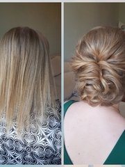 Высокие / Собранные, Локоны / Локоны на один бок, Пучок, С плетением от Свадебный стилист Анна Кулакова 1
