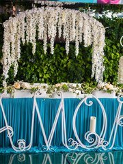 Президиум / Стол молодоженов в Весенняя / Летняя, Тиффани, Эко от Дизайн-студия Кружевные сказки 1