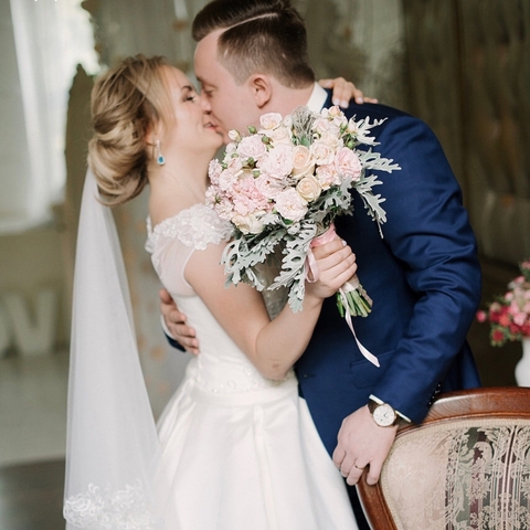 Классика, Шебби шик в Выездная регистрация, Ресторан / Банкетный зал от Студия Событий BuketPortret 7