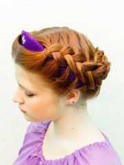 Высокие / Собранные, С аксессуарами / Цветами / Фатой, С плетением от Свадебный стиль от Елены Катасоновой 1