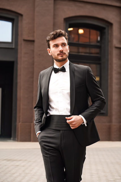 Смокинг Смокинг Karl Lagerfeld Slim Fit от Дом изысканной мужской одежды Волшебная свадьба 3