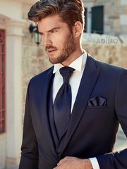 Тройка Темно-синий костюм-тройка Lecce Adimo от Дом изысканной мужской одежды Волшебная свадьба 2
