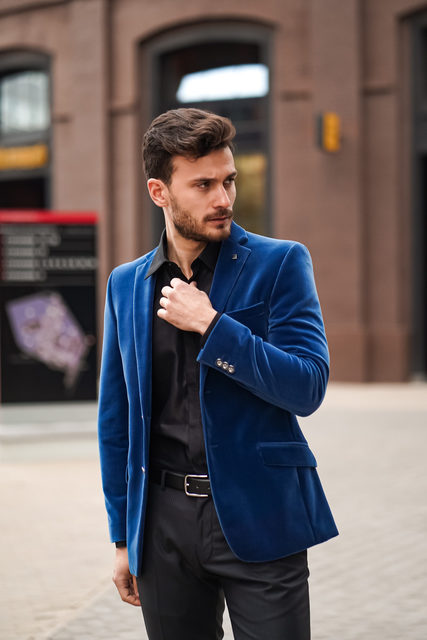 Однобортный Мужской бархатный пиджак Karl Lagerfeld Scence от Дом изысканной мужской одежды Волшебная свадьба 3