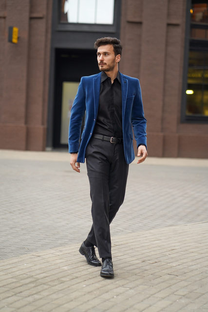 Однобортный Мужской бархатный пиджак Karl Lagerfeld Scence от Дом изысканной мужской одежды Волшебная свадьба 4