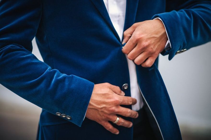 Однобортный Мужской бархатный пиджак Karl Lagerfeld Scence от Дом изысканной мужской одежды Волшебная свадьба 5