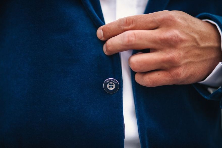 Однобортный Мужской бархатный пиджак Karl Lagerfeld Scence от Дом изысканной мужской одежды Волшебная свадьба 6