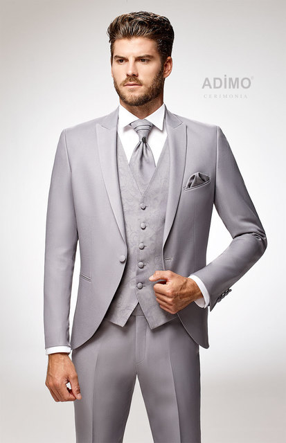 Тройка Светло-серый костюм-тройка Adimo Cerimonia Lecce от Дом изысканной мужской одежды Волшебная свадьба 1