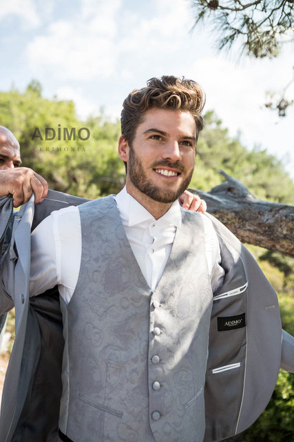 Тройка Светло-серый костюм-тройка Adimo Cerimonia Lecce от Дом изысканной мужской одежды Волшебная свадьба 5