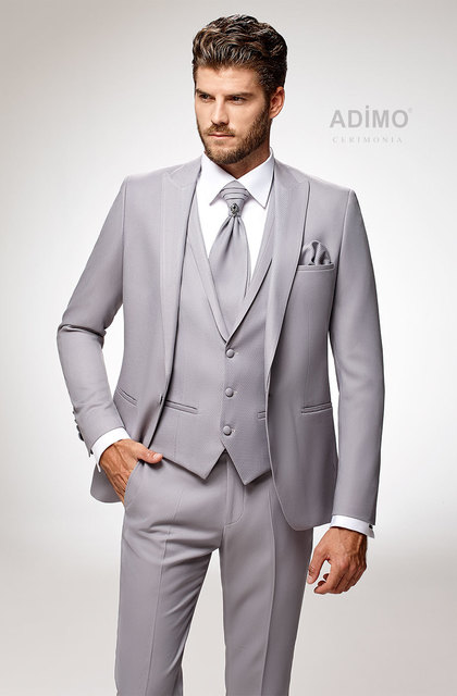 Тройка Светло-серый костюм-тройка Lecce Adimo Cerimonia от Дом изысканной мужской одежды Волшебная свадьба 1