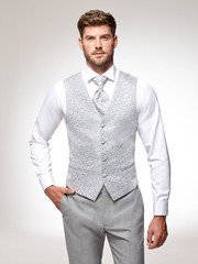 Тройка Свадебный мужской костюм Albatros Adimo от Дом изысканной мужской одежды Волшебная свадьба 2