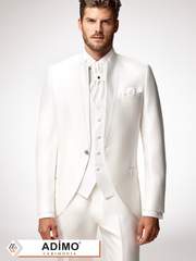 Тройка Белый свадебный костюм Sidney Adimo от Дом изысканной мужской одежды Волшебная свадьба 1