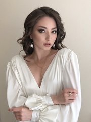 Локоны / Локоны на один бок, Распущенные от Свадебный стилист-визажист Дарья Бачурина 1