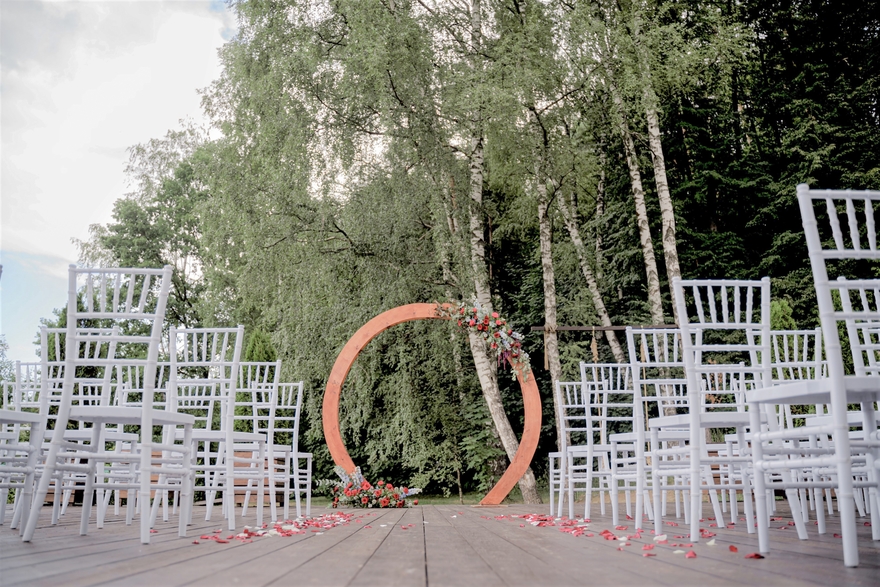 Выездная регистрация в яхт-клубе «Парк Рублево» Шатры в парке Рублево 3