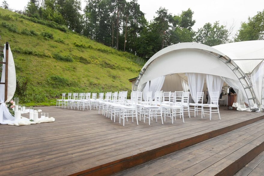 Выездная регистрация в яхт-клубе «Парк Рублево» Шатры в парке Рублево 6