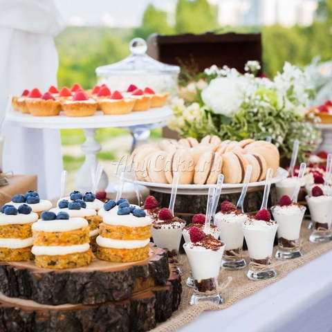 оттенки Белого Кенди бар в стиле рустик от Кондитерская AnyCake 8